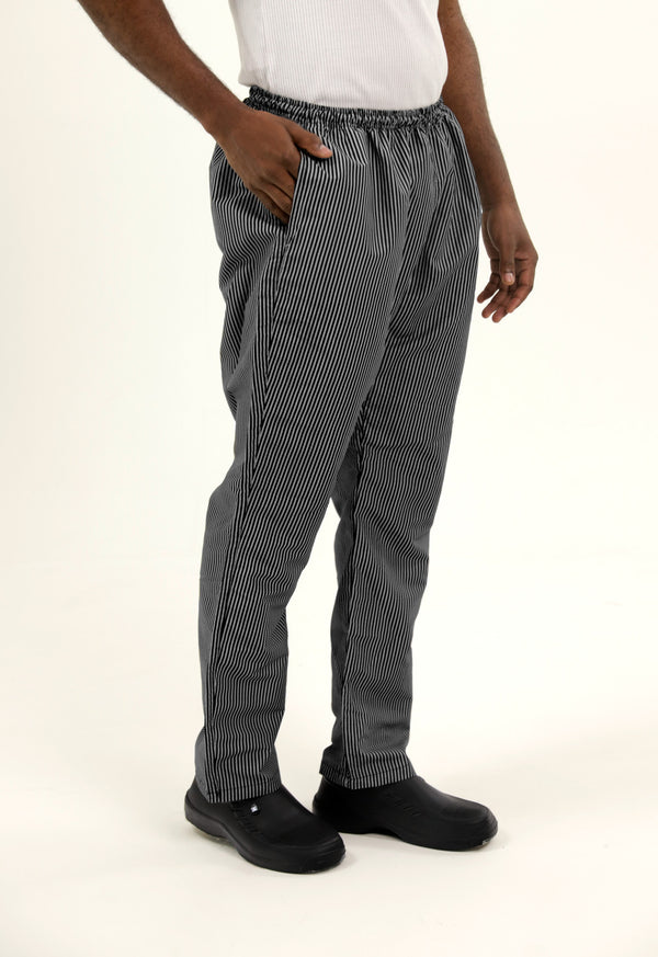 Pantalón Antifluido Bota Recta Rayas | Uniforme Cocina