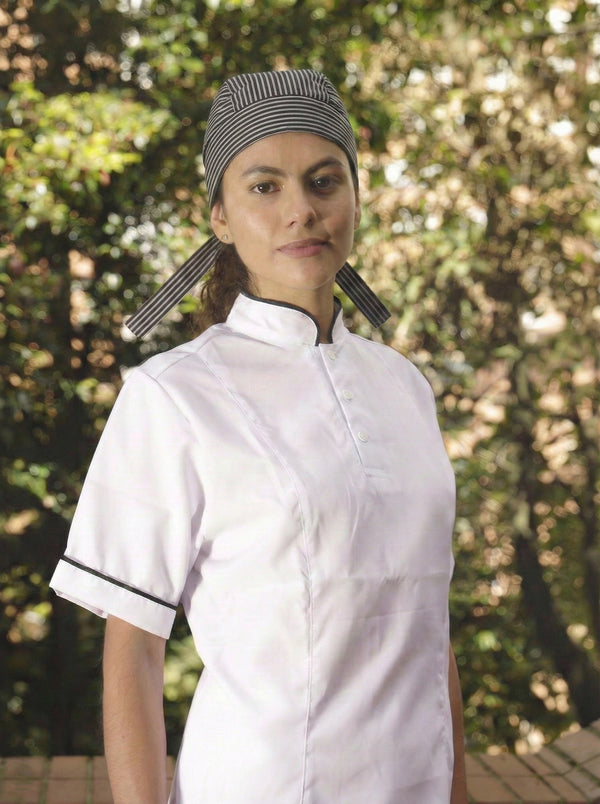 Cofia Antifluido Rayas | Uniforme Cocina