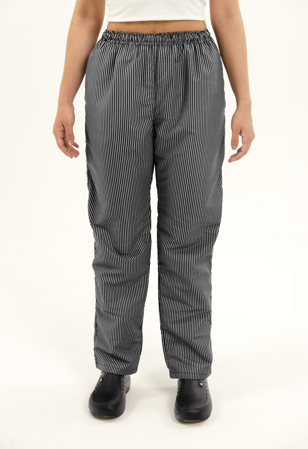 Pantalón Antifluido Bota Recta Rayas | Uniforme Cocina