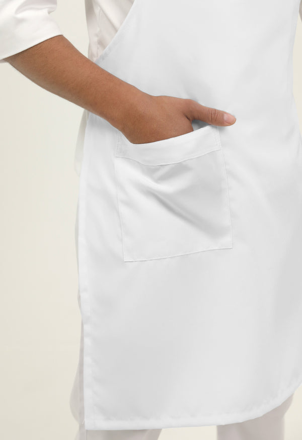 Delantal Peto Antifluido Blanco | Uniforme Cocina
