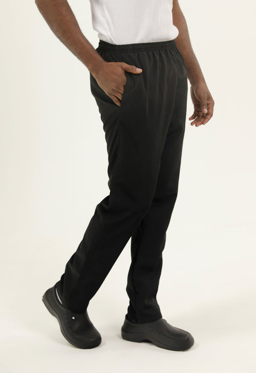 Pantalón Antifluido Bota Recta Negro | Uniforme Cocina