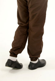 Pantalón Antifluido Jogger Café | Uniforme Cocina