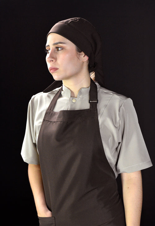 Delantal Peto Antifluido Café | Uniforme Cocina