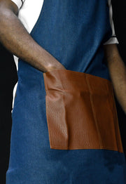 Delantal Jean con Cuerina | Uniforme Cocina
