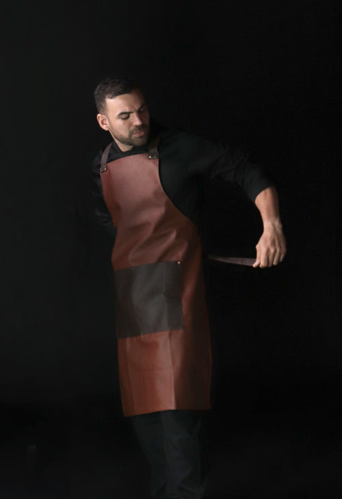 Delantal Cuerina Café | Uniforme Cocina