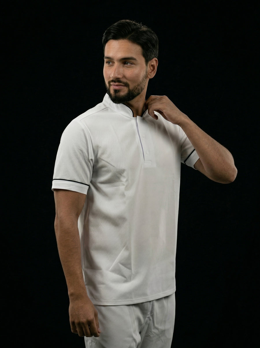 Camisa Antifluido Hombre Manga Corta Blanco | Uniforme Cocina