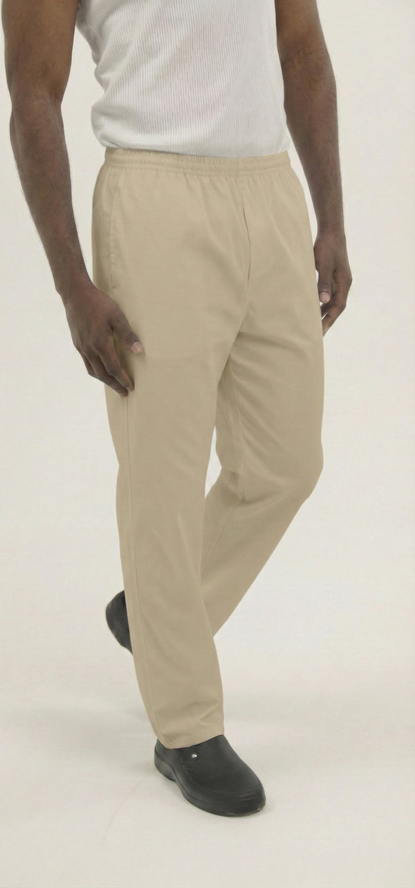 Pantalón Antifluido Bota Recta Beige | Uniforme Cocina