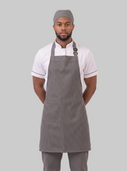 Combo Camisa Antifluido Blanca, Pantalón Antifluido Rayas y Cofia Antifluido Rayas Hombre | Uniforme Profesional