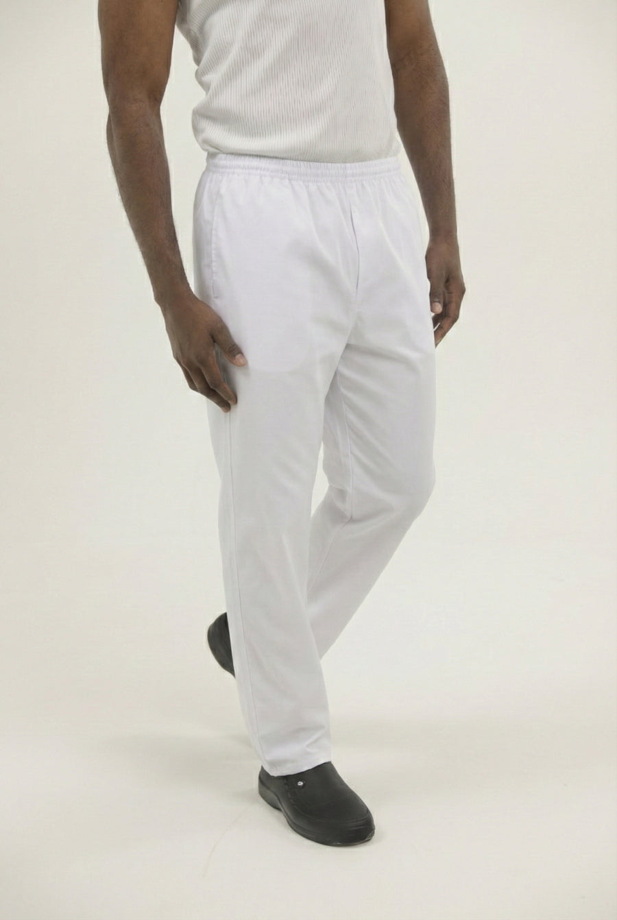 Pantalón Antifluido Bota Recta Blanco | Uniforme Cocina