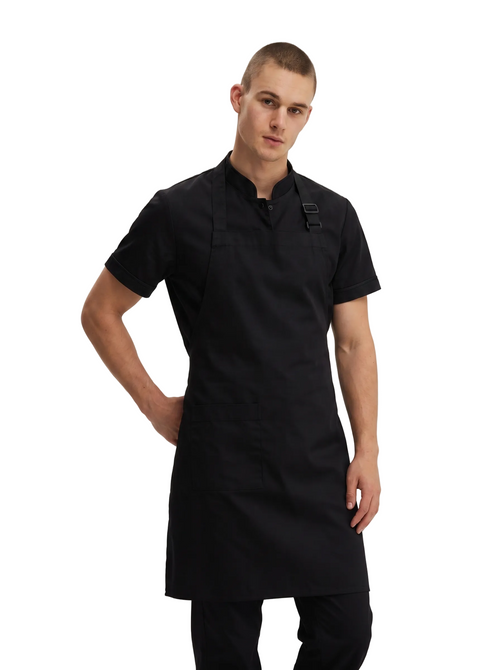 Combo Camisa Antifluido Negra, Pantalón Antifluido Negro y Delantal Antifluido Hombre | Uniforme Profesional