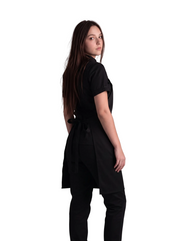 Combo Camisa Antifluido Negra, Pantalón Antifluido y Delantal Antifluido Negro Mujer | Uniforme Profesional