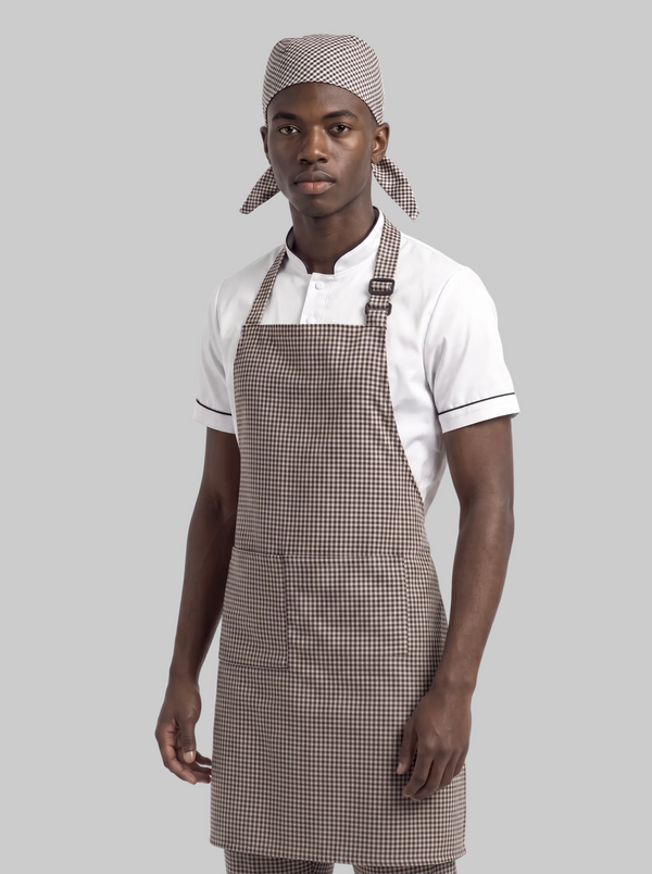 Combo Camisa Antifluido Blanca, Pantalón Antifluido Gallineto, Delantal Antifluido Gallineto y Cofia Antifluido Gallineto Hombre | Uniforme Profesional