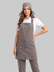 Combo Camisa Antifluido Blanca, Pantalón Antifluido Gallineto, Delantal Antifluido Gallineto y Cofia Antifluido Gallineto Mujer | Uniforme Profesional