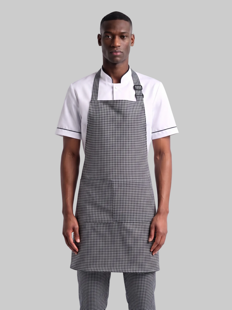 Combo Camisa Antifluido Blanca, Pantalón Antifluido Gallineto y Delantal Antifluido Gallineto Hombre | Uniforme Profesional