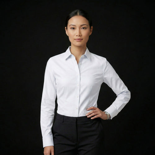 CAMISA OXFORD MANGA LARGA DAMA