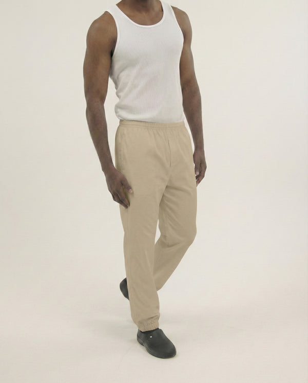 Pantalón Antifluido Jogger Beige | Uniforme Cocina