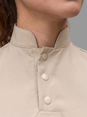 Camisa Antifluido Mujer Manga Corta Beige | Uniforme Cocina