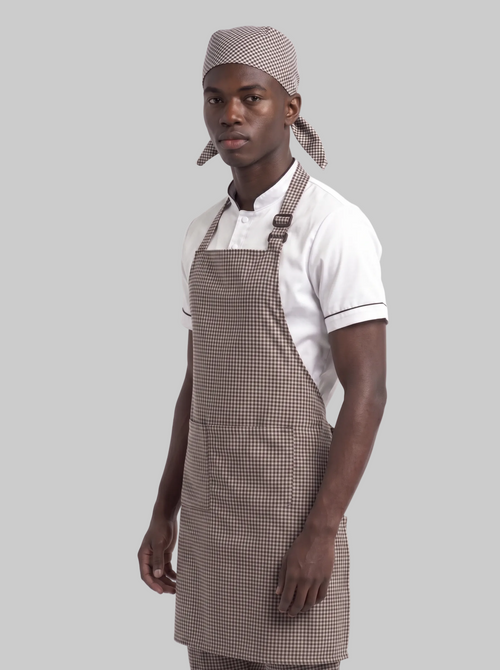 Combo Camisa Antifluido Blanca, Pantalón Antifluido Gallineto, Delantal Antifluido Gallineto y Cofia Antifluido Gallineto Hombre | Uniforme Profesional