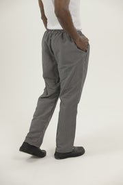 Combo Chef Chaqueta Blanca, Pantalón de Rayas y Cofia de Rayas Mujer | Uniforme Profesional