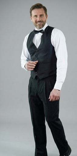 [3004] Combo 3004 Camisa Oxford + Pantalón + Chaleco + Corbatin