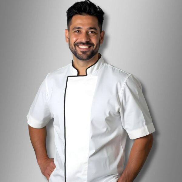 Chaqueta Chef Corta Blanca Hombre