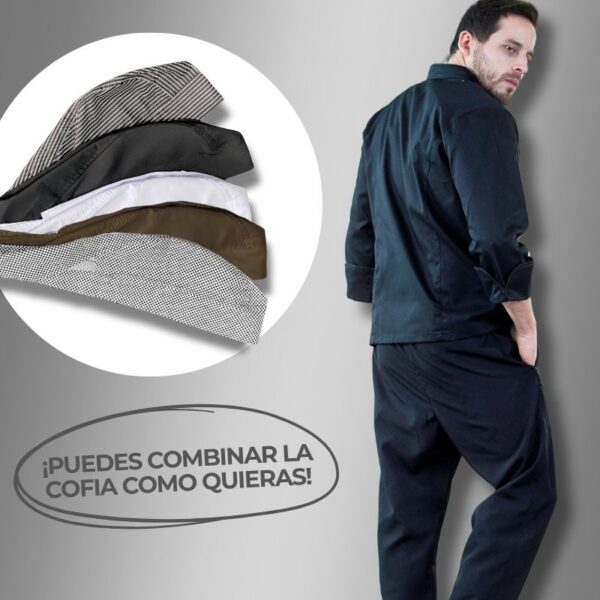 Combo Chef Hombre Chaqueta Chef+Pantalón+Cofia