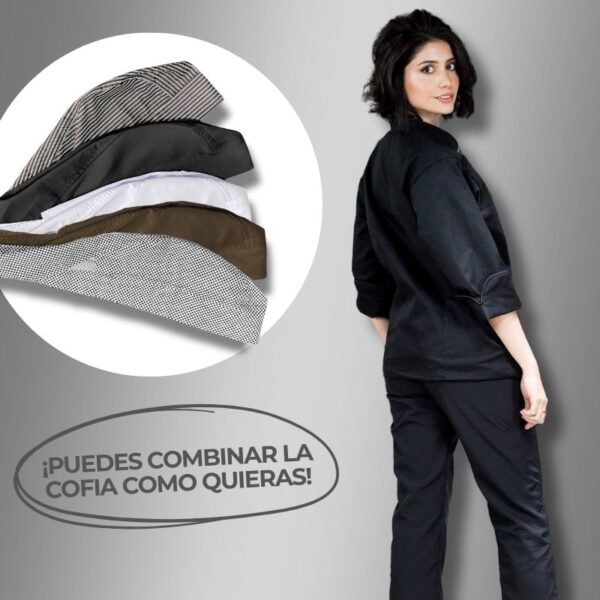 Combo Chef Dama Chaqueta Chef+Pantalón+Cofia